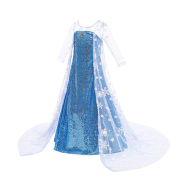 Elegant and Luxurious Frozen Elsa Princess Snow Blue Style8