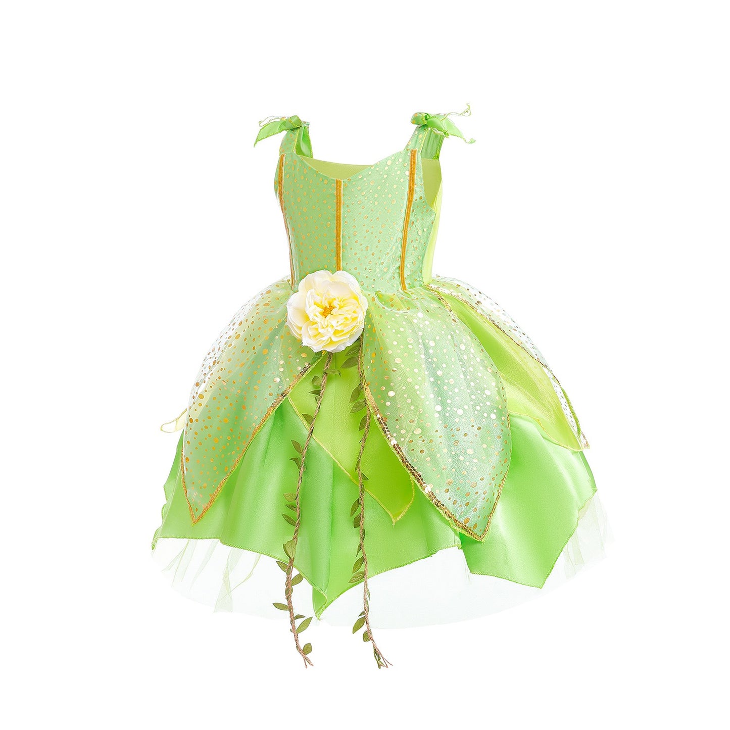 Magic Little Fairy Tinker Bell Costume With Butterfly Wings Party Dress