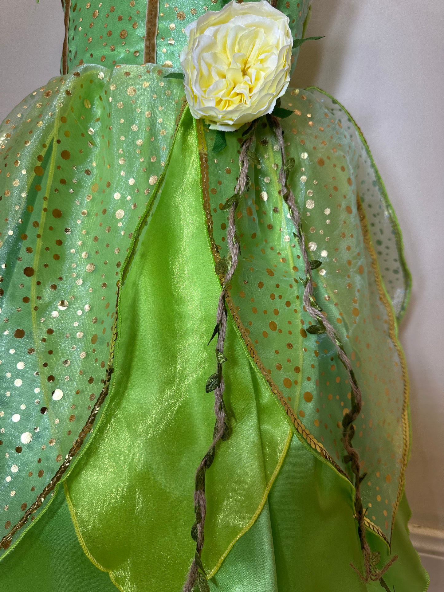 Magic Little Fairy Tinker Bell Costume With Butterfly Wings Party Dress