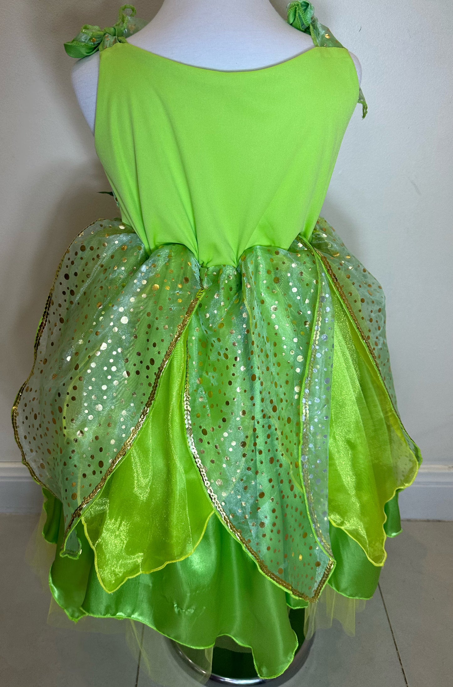 Magic Little Fairy Tinker Bell Costume With Butterfly Wings Party Dress