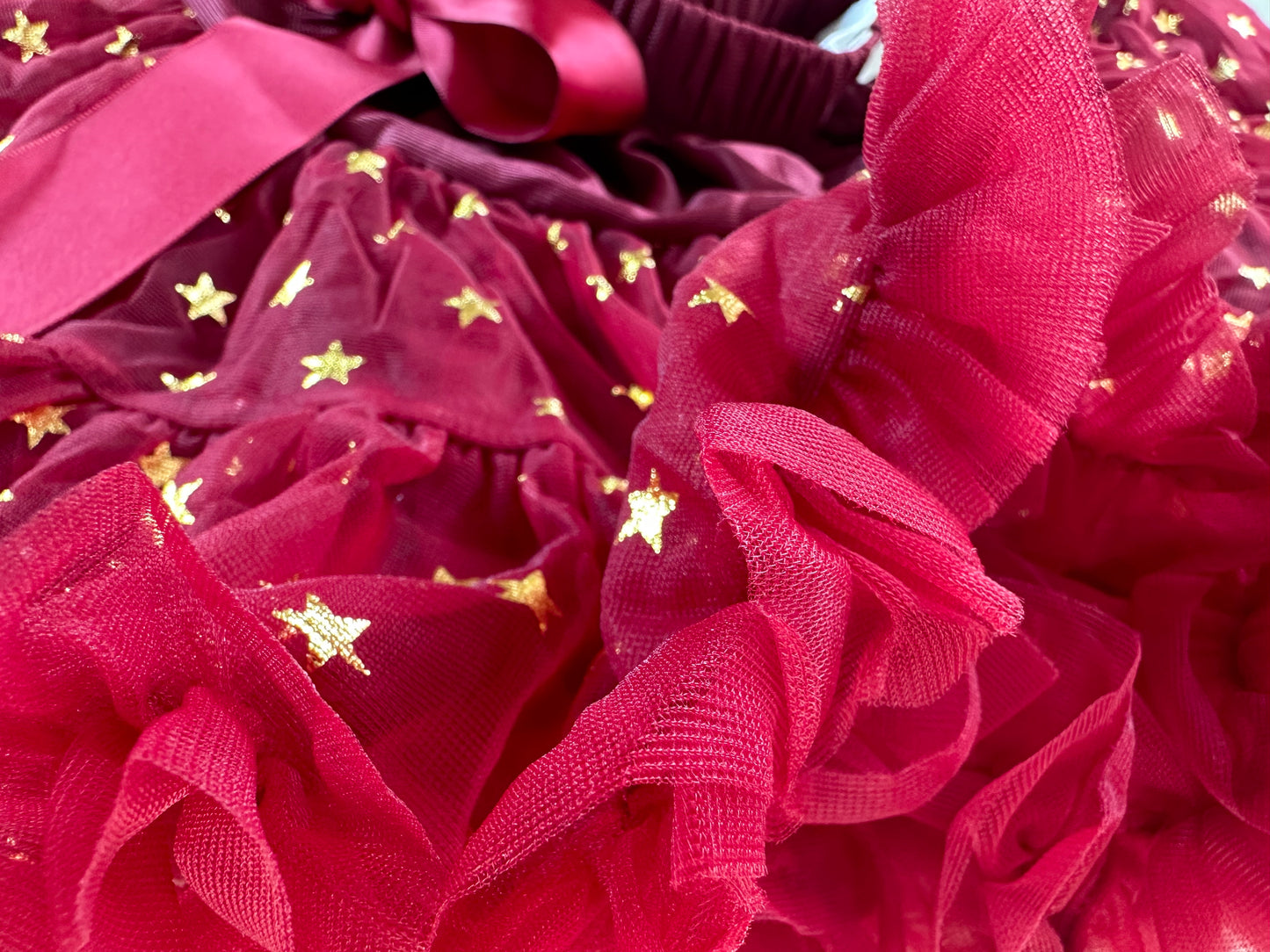 Girls Tutu Skirt Star Red