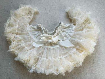 Girls Tutu Skirt Rice White