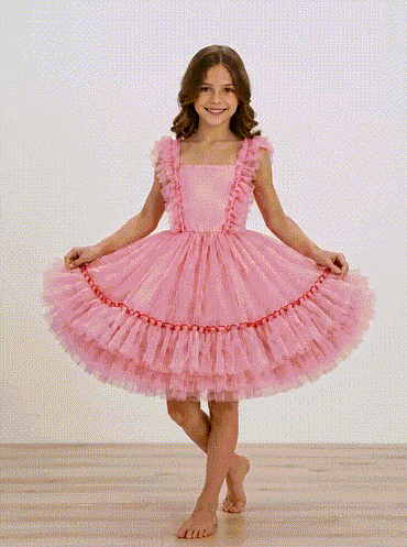 Siamese Tutu Dress Watermelon Pink