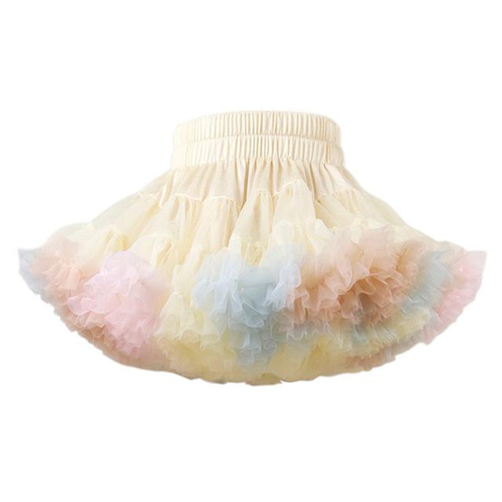 Girls Tutu Skirt Two Sides Double Fluffy Ice Cream