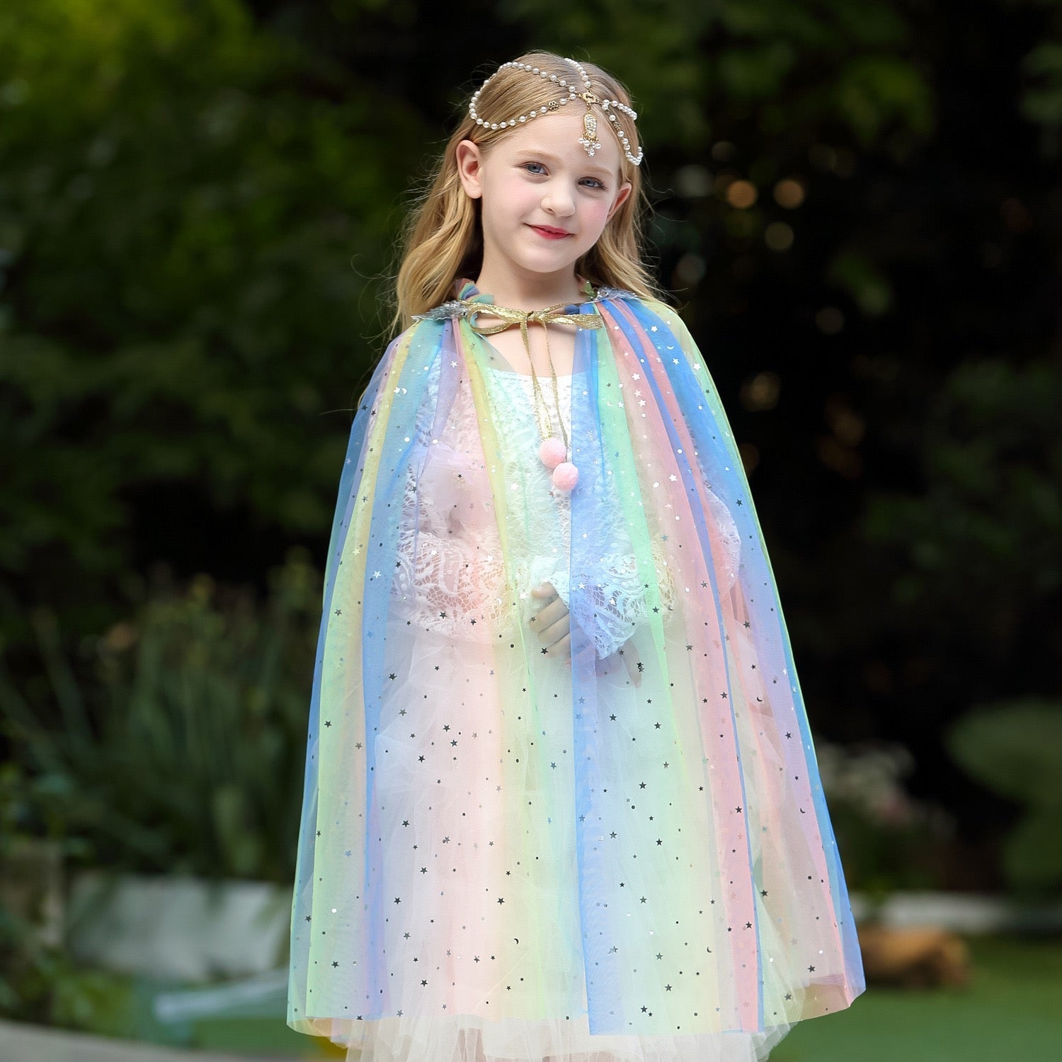 Princess Cloak Cape Rainbow
