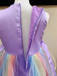Unicorn Lace Princess Dresses Easter Girls Purple With Rainbow Purple Dresses