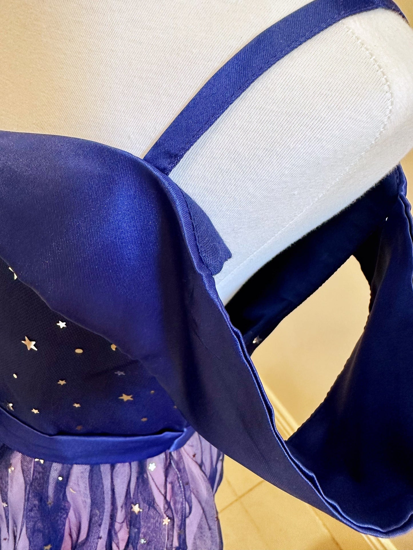 Embroidered Lace Star Navy Princess Dresses