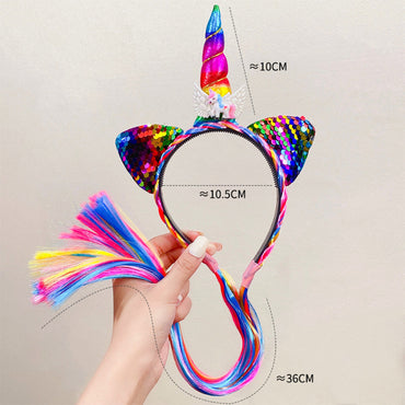 Unicorn Easter Cosplay Hairpin With Colourful Wig