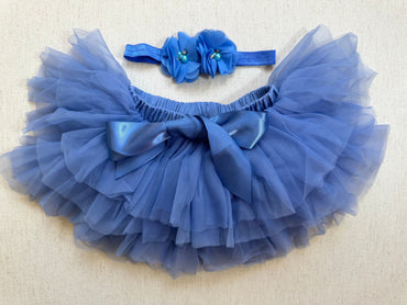 Tutu Skirt For Baby Grey Blue