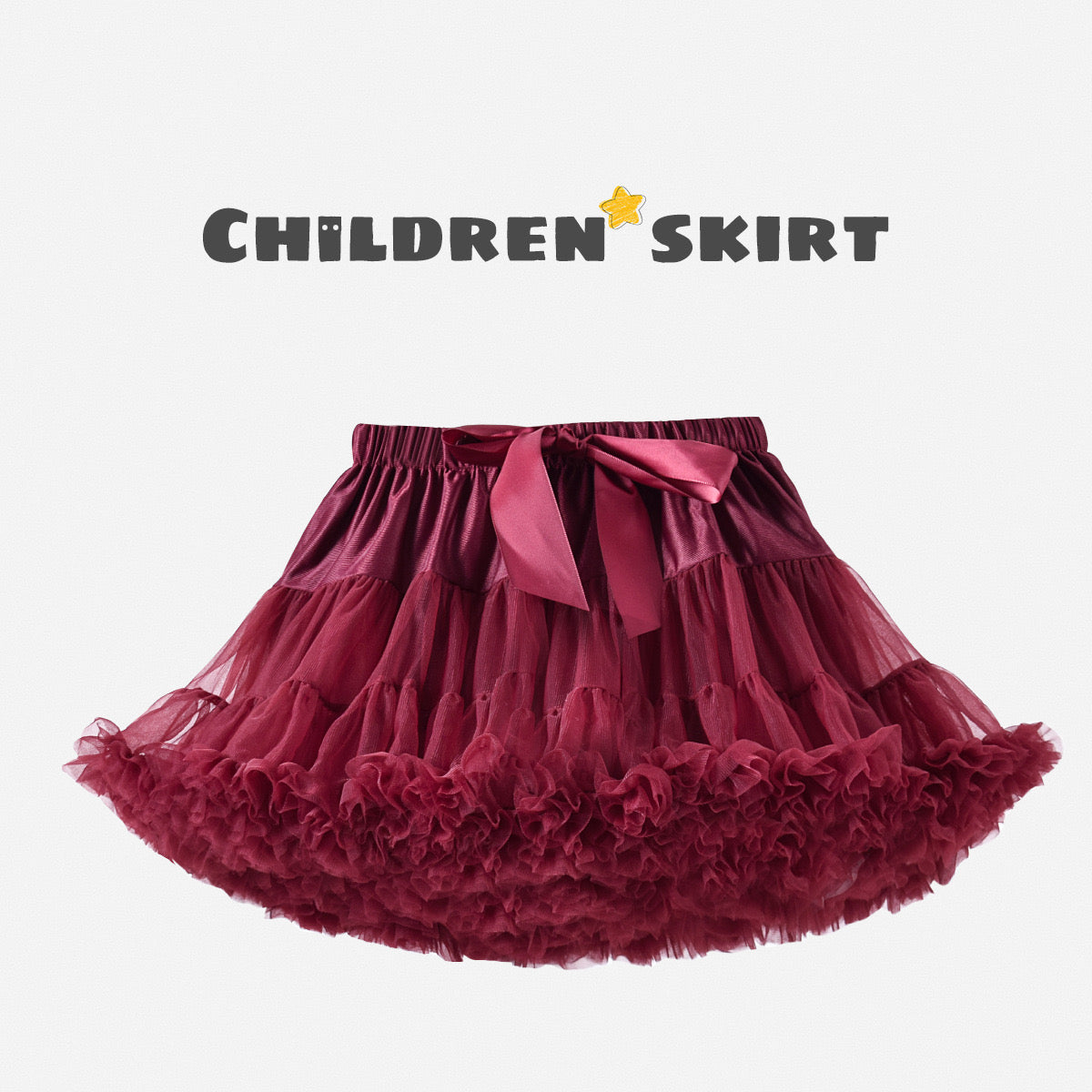 Girls Tutu Skirt Dark Red