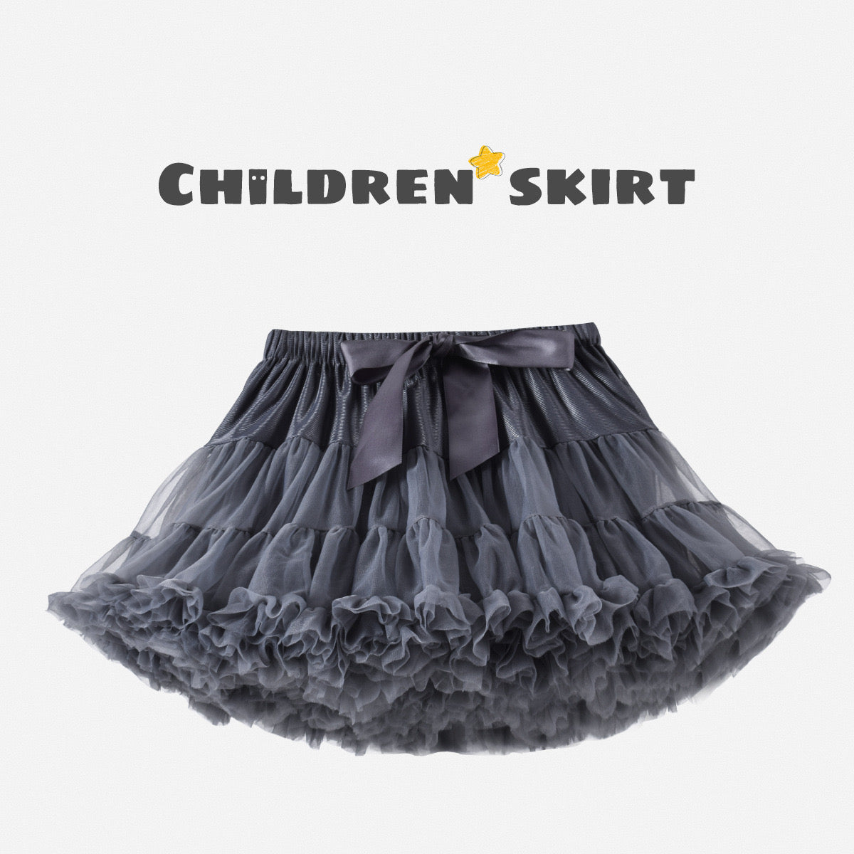 Girls Tutu Skirt Dark Grey