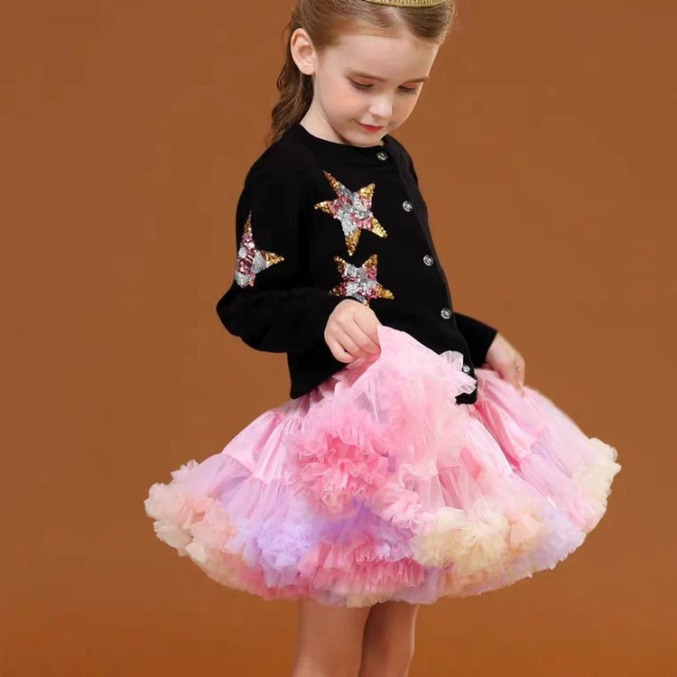 Double Sided Tutu Skirt Ballerina Pettiskirt