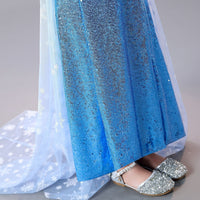 Elegant and Luxurious Frozen Elsa Princess Snow Blue Style8