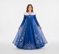 Winter Snow Diamond Blue Frozen Elsa Princess Dresses