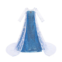 Elegant and Luxurious Frozen Elsa Princess Snow Blue Style8