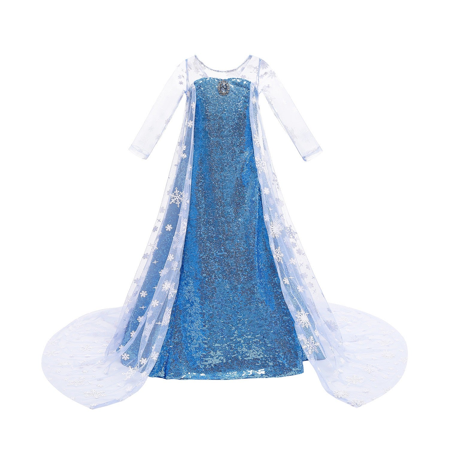 Elegant and Luxurious Frozen Elsa Princess Snow Blue Style8