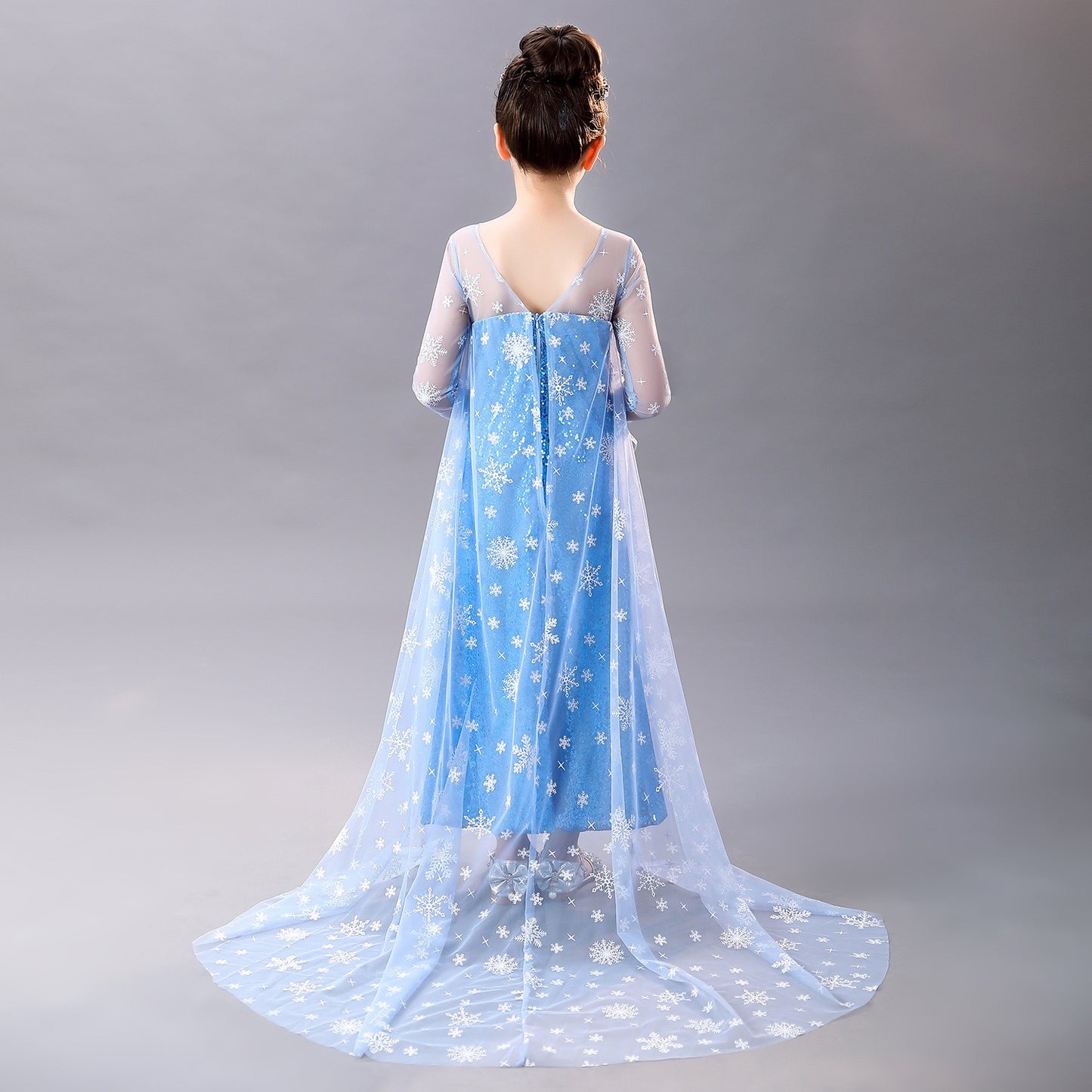Elegant and Luxurious Frozen Elsa Princess Snow Blue Style8