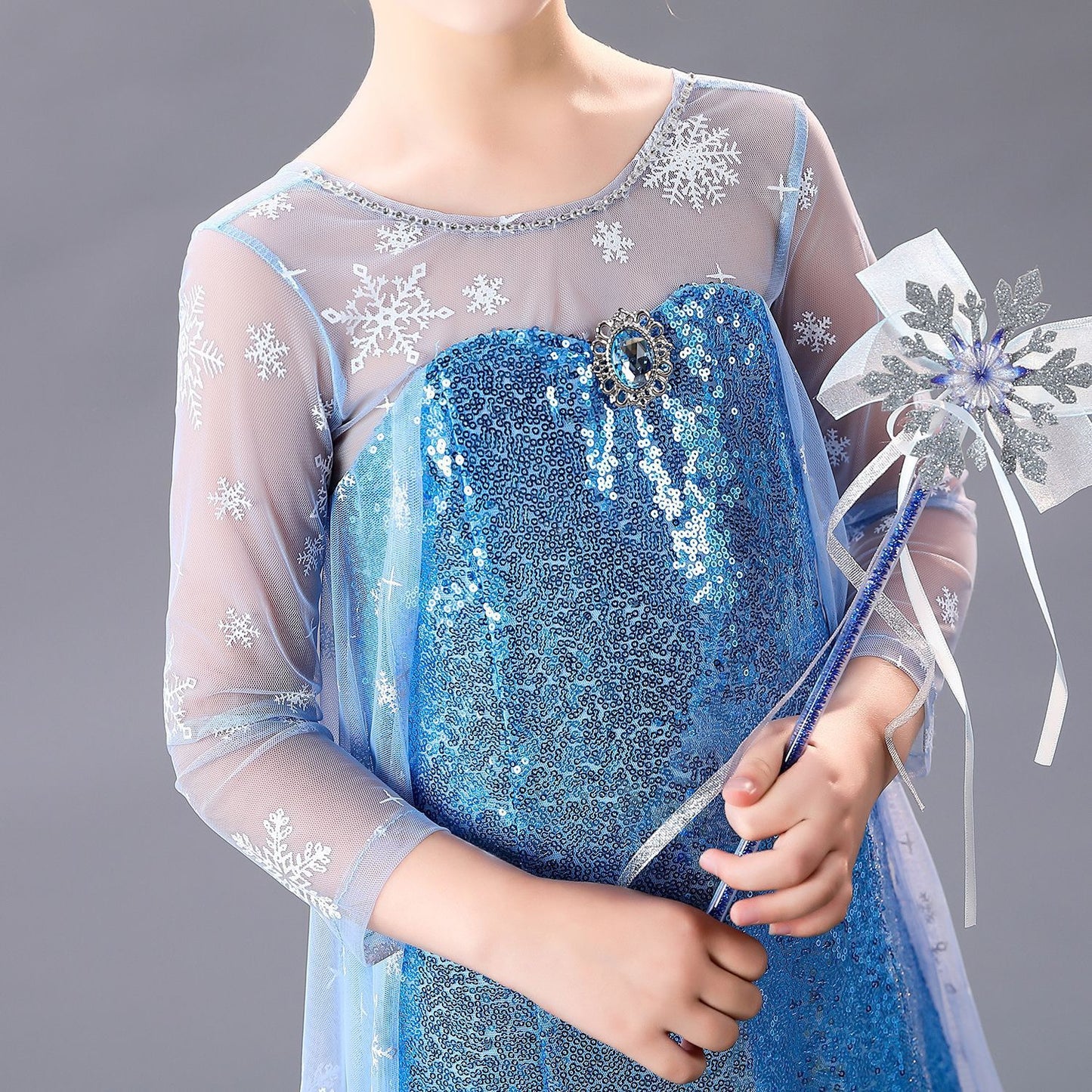 Elegant and Luxurious Frozen Elsa Princess Snow Blue Style8