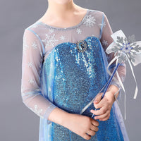 Elegant and Luxurious Frozen Elsa Princess Snow Blue Style8