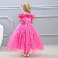 Embroidered Lace Rose Red With Butterflies Cinderella Princess Dresses