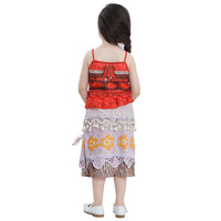 Girls Cosplay Costume Sling Tops Moana Skirt Set