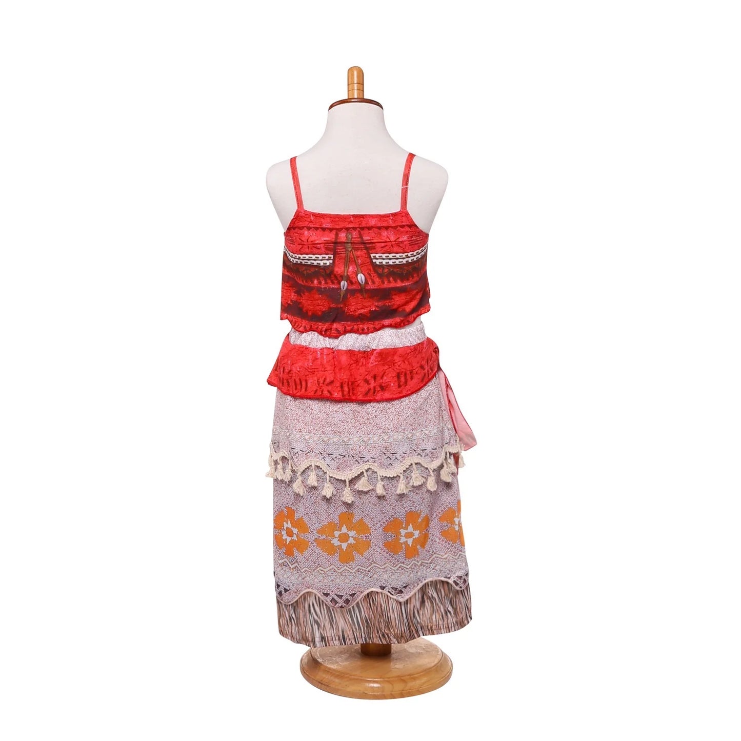 Girls Cosplay Costume Sling Tops Moana Skirt Set