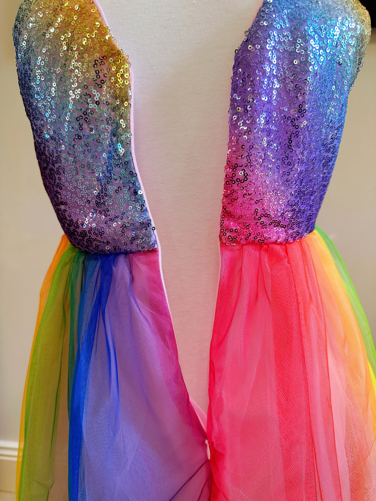 Rainbow Shinny Watermelon Red Princess Dresses