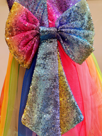 Rainbow Shinny Watermelon Red Princess Dresses