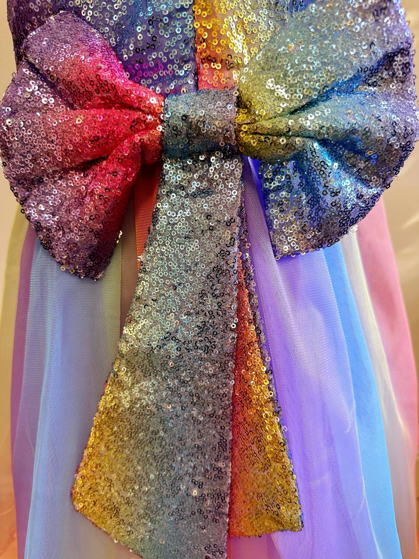 Rainbow Shinny Purple Princess Dresses