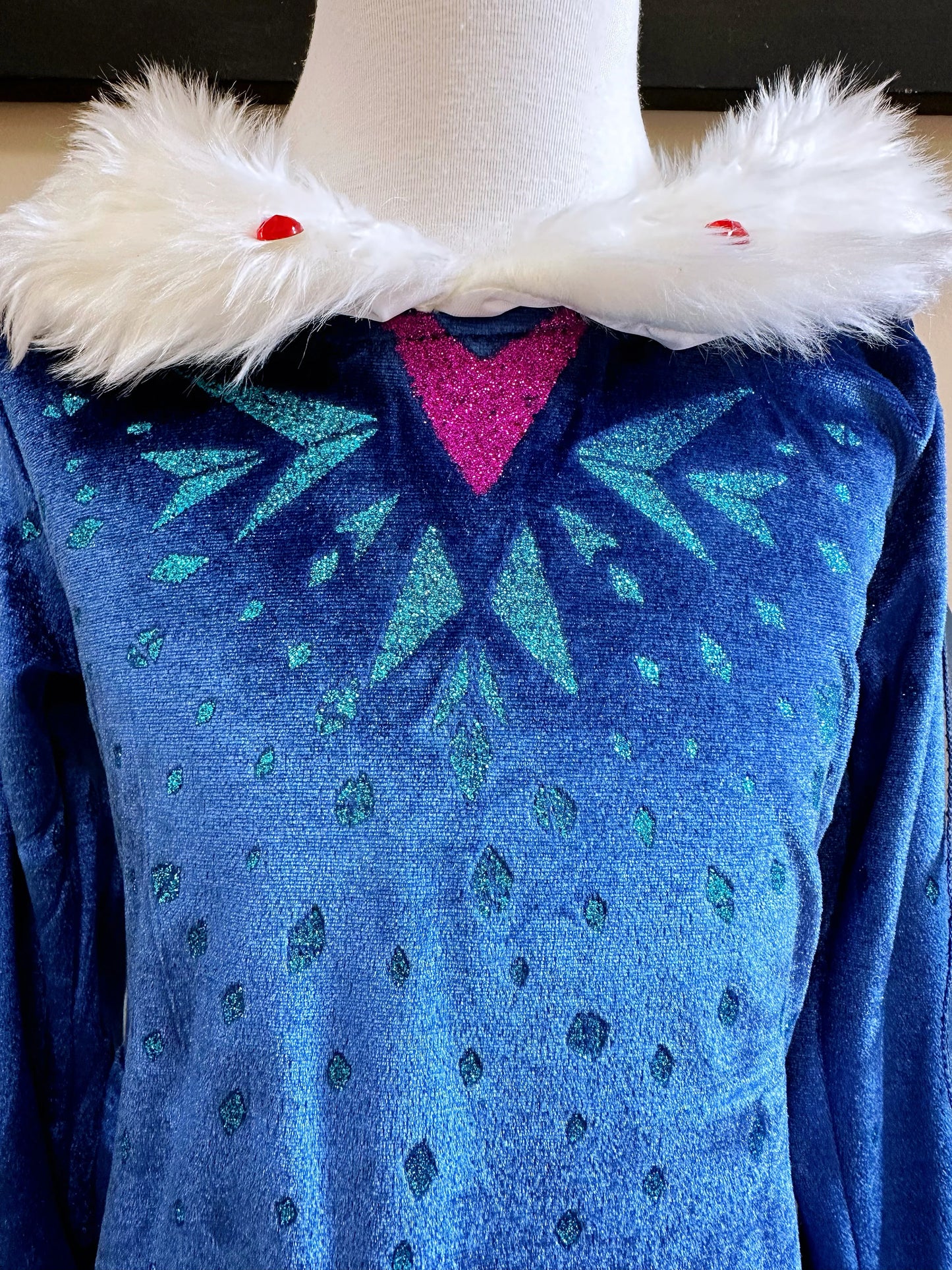 Winter Snow Diamond Blue Frozen Elsa Princess Dresses