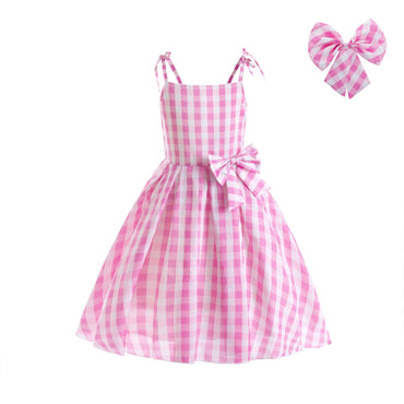 Girls Pink Dress Pretty Barbie Cosplay Princess