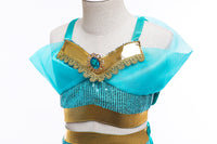 Girls Costume Jasmine Aladdin Traditional Dancing Fancy Dress Set