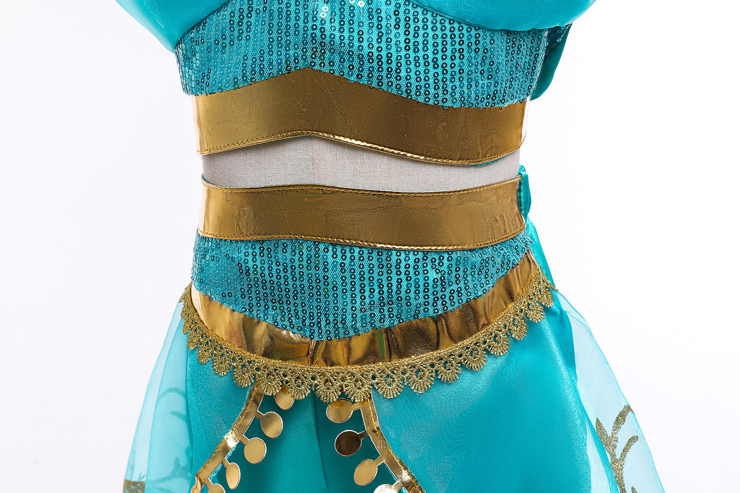 Girls Costume Jasmine Aladdin Traditional Dancing Fancy Dress Set