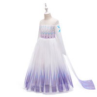 Elegant and Luxurious Frozen Elsa Princess Dresses White With Purple Style1