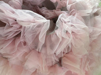 Girls Tutu Skirt Grey With Pink Edge