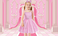 Girls Pink Dress Pretty Barbie Cosplay Princess