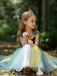 Elegant and Luxurious Frozen Anna Black With Green Princess Dresses