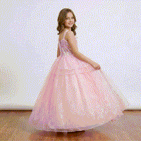 Pink Witch Glinda Princess Costume with Shiny Fluffy Bubble Tulle Dress1