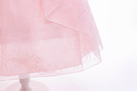 Pink Witch Glinda Princess Costume with Shiny Fluffy Bubble Tulle Dress