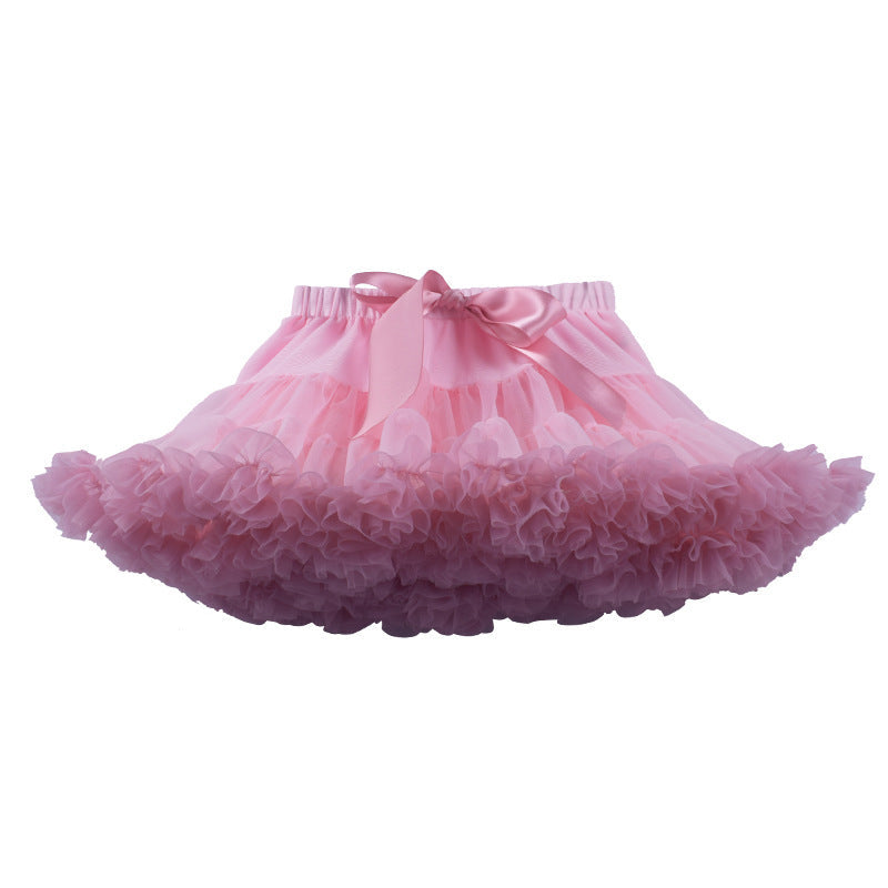 Girls Tutu Skirt Pink With Leather Pink Edge