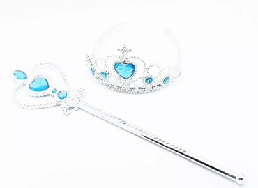 Princess Frozen Accessories Tiara Crown And Magic Wand