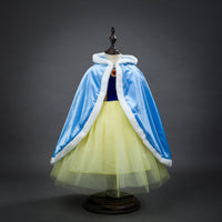 Princess Winter Cloak Cape Blue