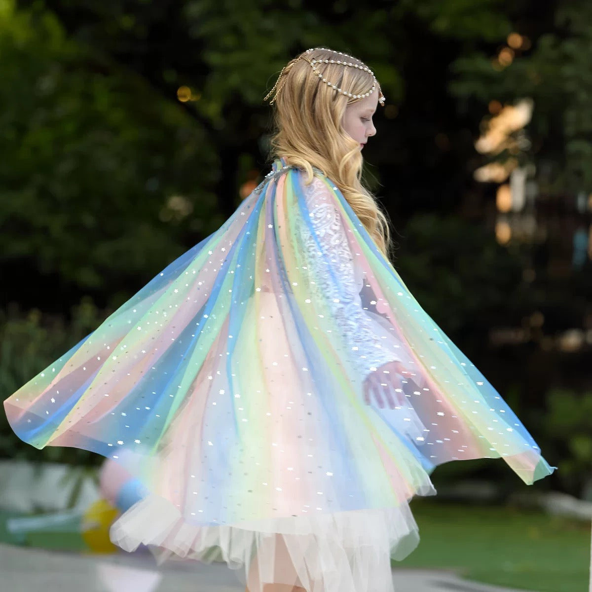 Princess Cloak Cape Rainbow