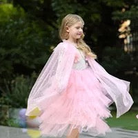 Princess Cloak Cape Star Pink