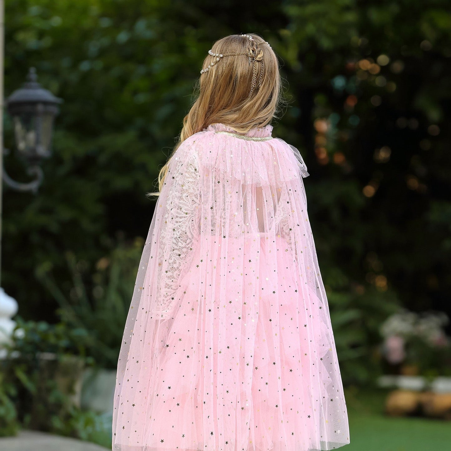 Princess Cloak Cape Star Pink