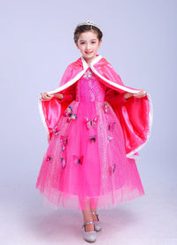 Princess Winter Cloak Cape Pink