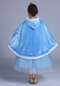 Princess Winter Cloak Cape Blue