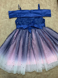 Embroidered Lace Star Navy Princess Dresses