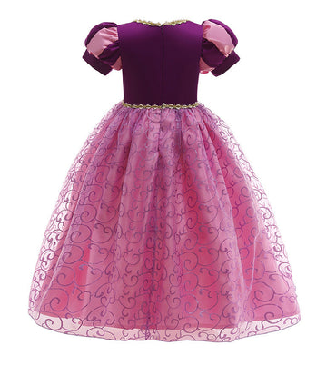 Girls Purple Pink Sofia Rapunzel Princess Dresses Style3