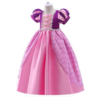 Girls Purple Pink Sofia Rapunzel Princess Dresses Style3